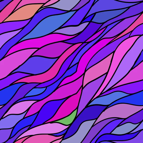 Onde sans couture vectorielle abstraite de lignes tracées de gribouillis noirs — Image vectorielle