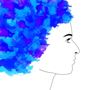 Vektör kız kış mavi 1 görüntü