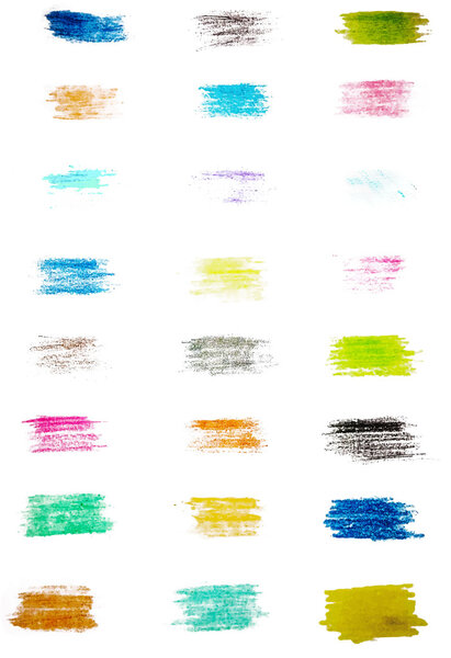 Векторный набор цветных мазков кистью
