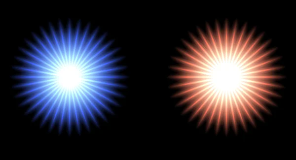 ชุดของเวกเตอร์เรืองแสงเอฟเฟกต์แสงพิเศษ ดาว 1 — ภาพเวกเตอร์สต็อก