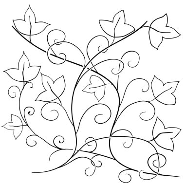 Vektör doodle çiçek desenli. 11