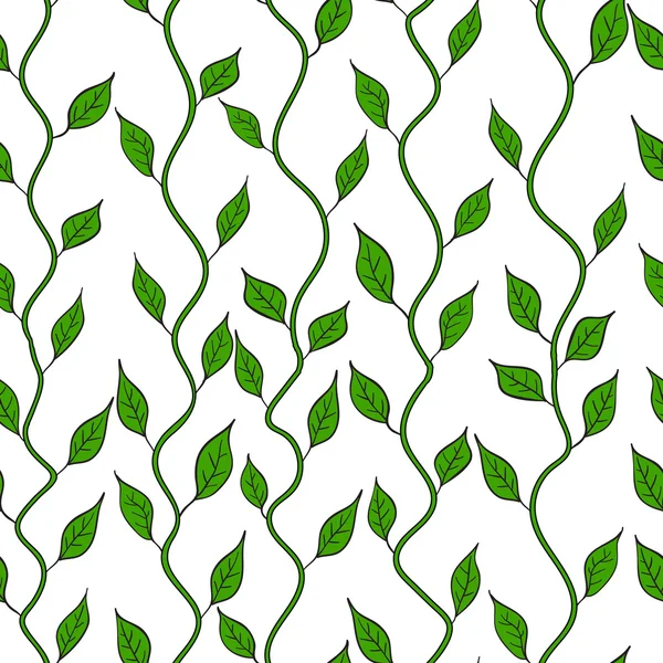 Vector A seamless pattern with leaf 2 — Stock Vector