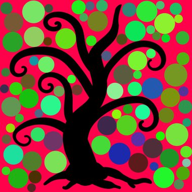 Soyut ağaç tasarımınızı 1 yeşil