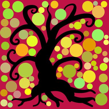 Soyut ağaç tasarımınızı 4 yeşil