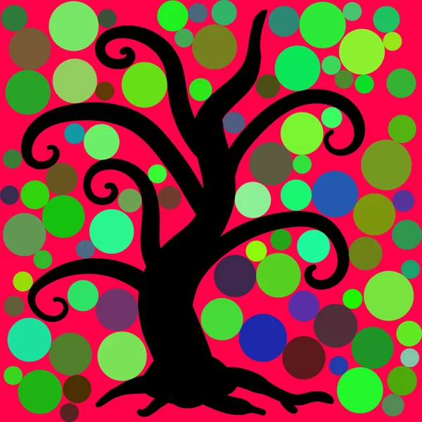 Arbre abstrait vert pour votre design 1 — Image vectorielle