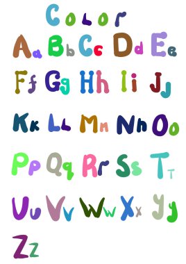 Zarif stili yazı tipi vektör 10 renk ayarla