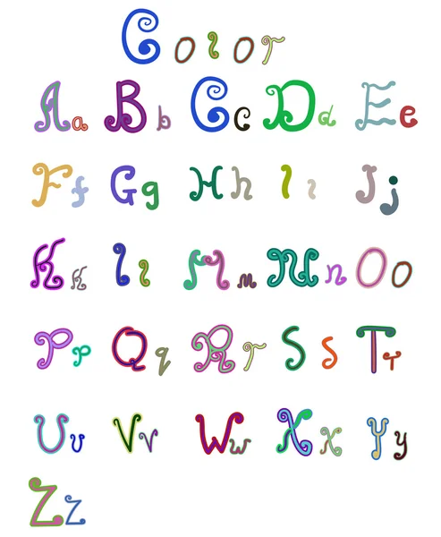 Zarif stili yazı tipi vektör 14 renk ayarla