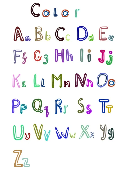 Zarif stili yazı tipi vektör 8 renk ayarla