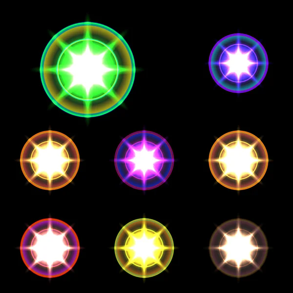 Lumières, étoiles et scintillements vectoriels lumineux 2 — Image vectorielle
