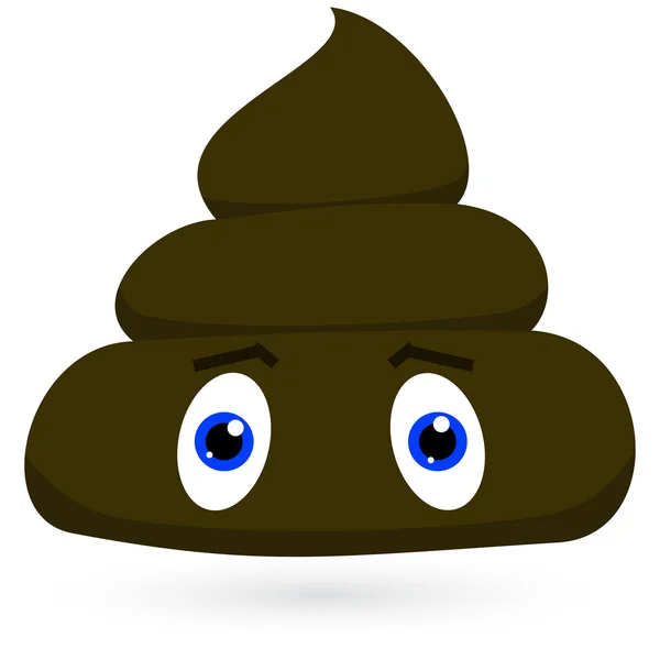 Pilha fedorenta de Poop Cartoon Character Vector — Vetor de Stock