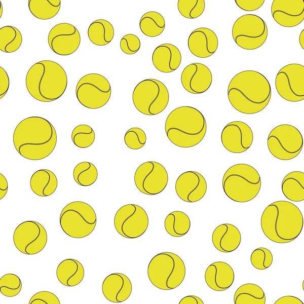 Patterns of tennis balls Vector — Stock Vector