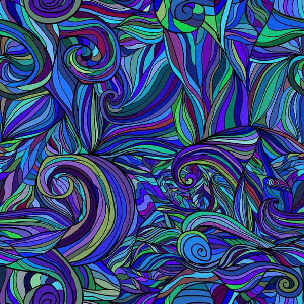 Padrão sem costura com penas abstratas Vector 2 — Vetor de Stock