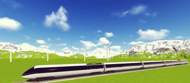 Modern high speed trains Vector image train 5