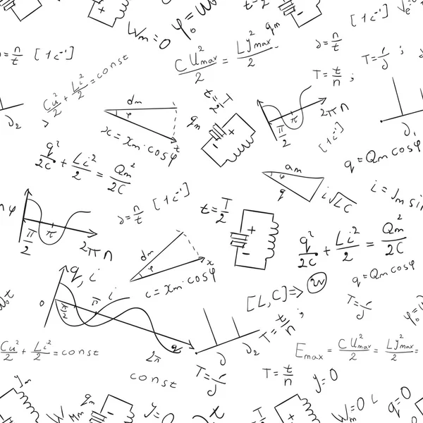 Mathematik nahtloser Mustervektor 1 — Stockvektor