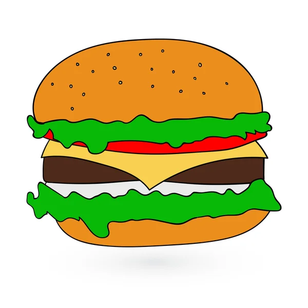 Illustration of flat fast food icon Vector — Stock Vector