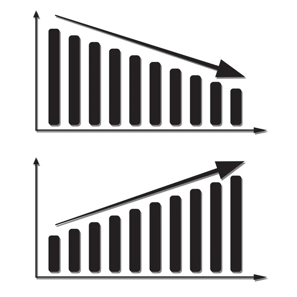 Icono gráfico de crecimiento vectorial 1 — Vector de stock