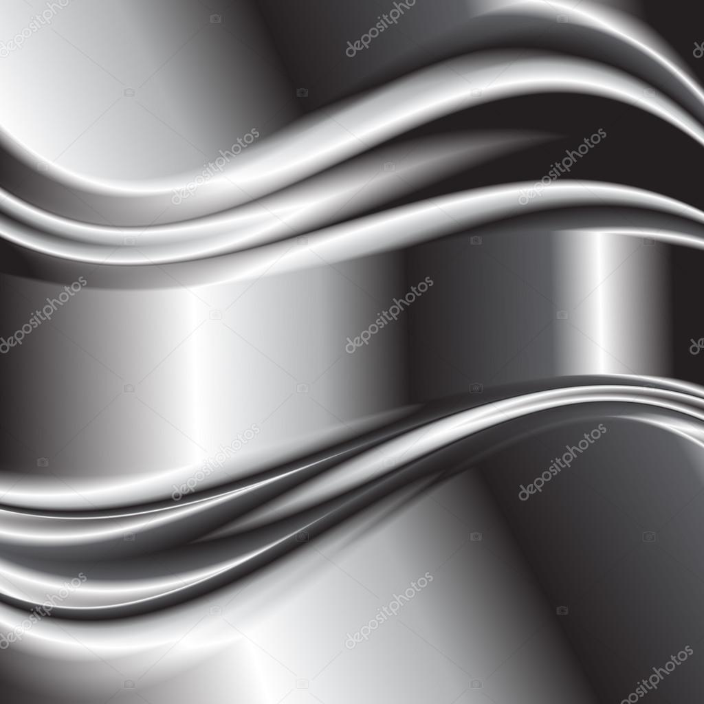 Abstract background, metallic silver vector