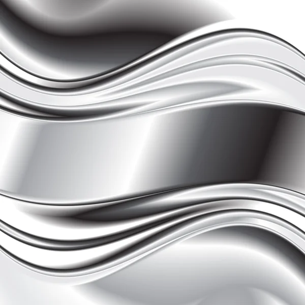 Abstracte achtergrond, metallic zilver vector — Stockvector