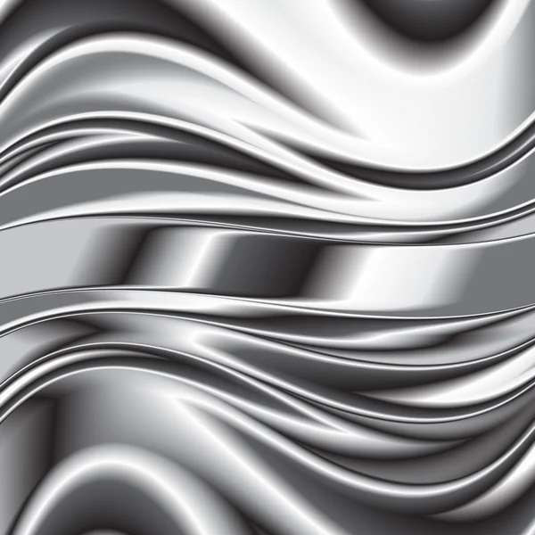 Fondo abstracto, vector de plata metálica — Vector de stock