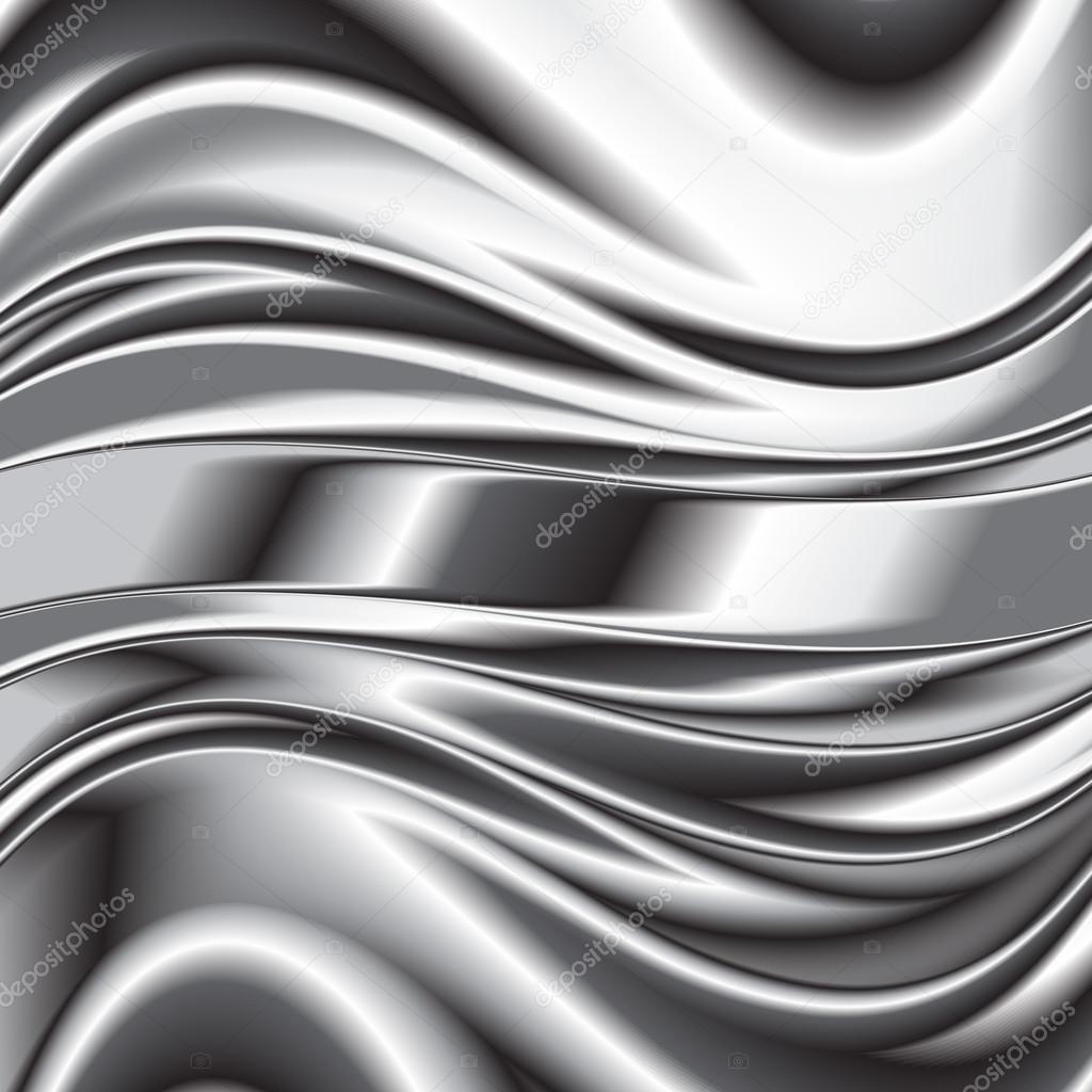 Abstract background, metallic silver vector