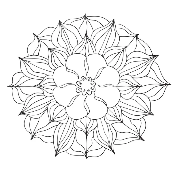 Patrón con flor. Vector — Archivo Imágenes Vectoriales