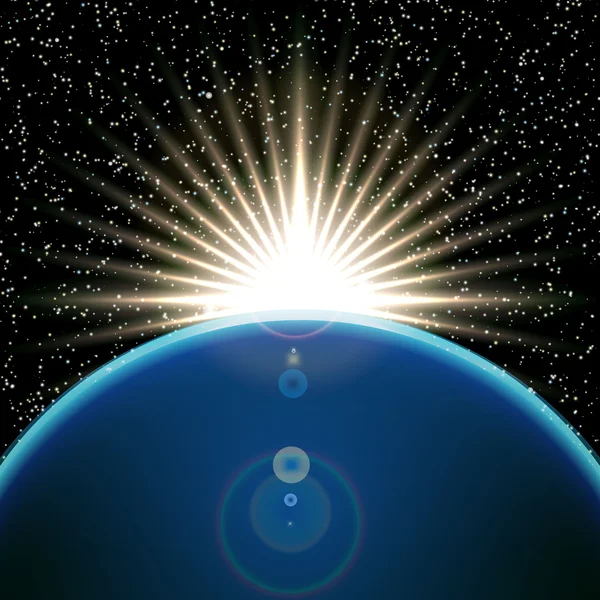 Image vectorielle Terre et Soleil — Image vectorielle