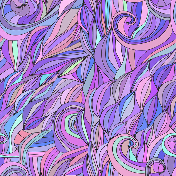 Colored hair waves abstract background