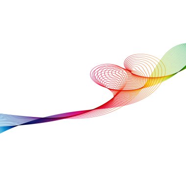 Soyut renk dalgası tasarım ögesi