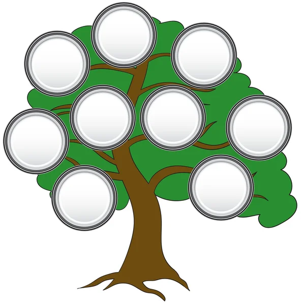 Барвисте дерево з пробілом для тексту — стоковий вектор