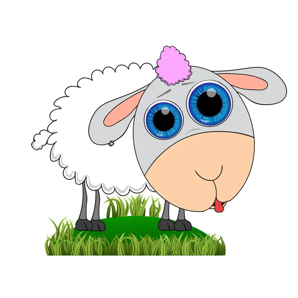 Sheep on a white background vector — Stock Vector