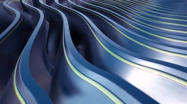 Eğri altın mavi metal sıvı bg 4k