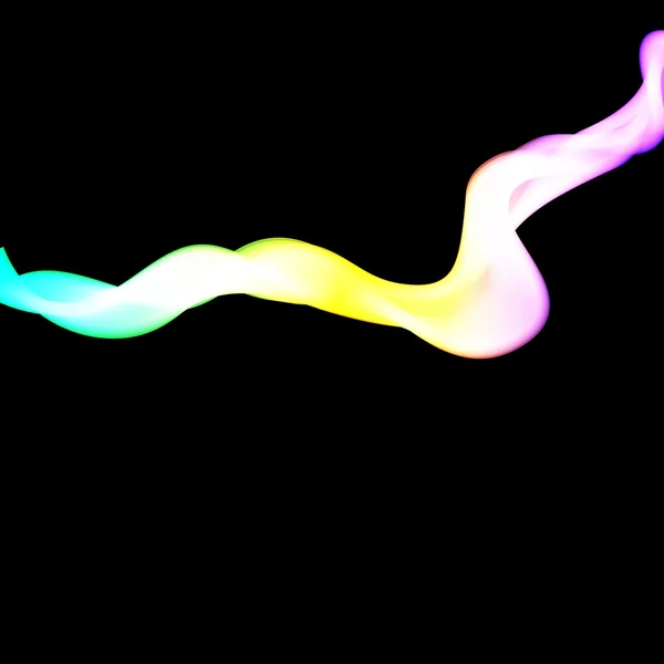 Karanlık vektör arkaplanı üzerinde parlak renk dalgaları — Stok Vektör
