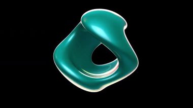 Siyah bg üzerindeki soyut organik nesne sonsuz 4k döngü yapabiliyor