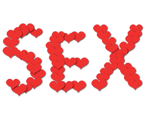 Palavra SEX imagem do vetor ouvido — Vetor de Stock
