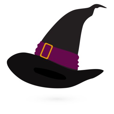 Witchs şapka beyaz arka plan üzerinde vektör