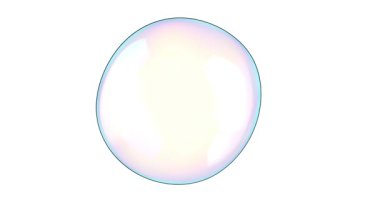 Beyaz bg üzerindeki su sıvısı kabarcığı sonsuz 4k döngü yapabilir.