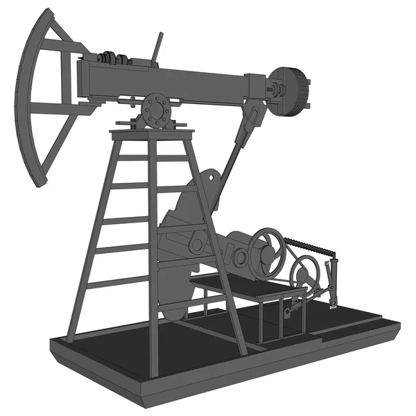 Ölpumpen in 3D-Vektorgrafik — Stockvektor