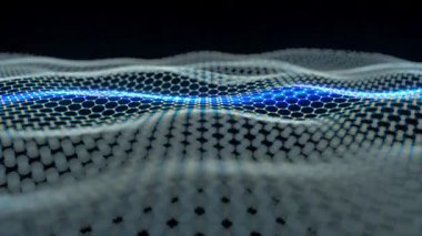 Soyut eğri dalgası siyah bg sonsuz 4k döngü yapabilir