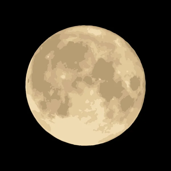 Vector lunar sobre fondo negro — Vector de stock