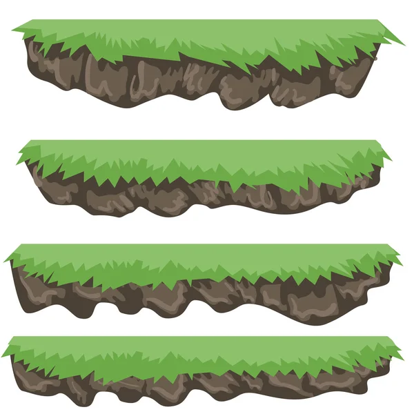 Een set van vector spel actief, bevat grond tegels — Stockvector