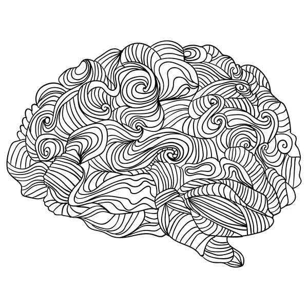 人的大脑，矢量平面插画 — 图库矢量图片