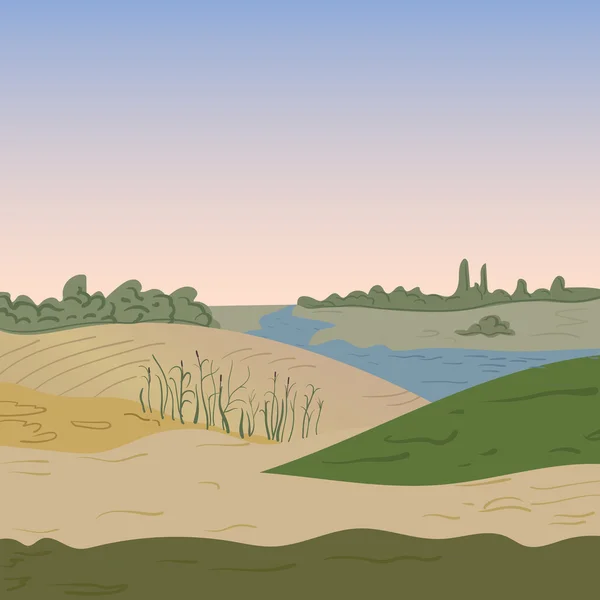 Природний ландшафт Векторні ілюстрації — стоковий вектор