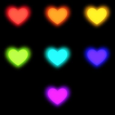 Sevgililer günü. Kızdırma kalpler vektör çizim.