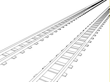 Tren vektör çizim.