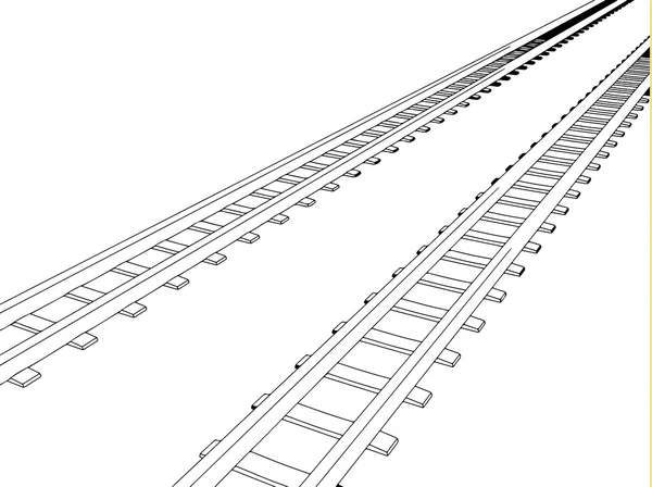 Järnvägen vektor illustration. — Stock vektor
