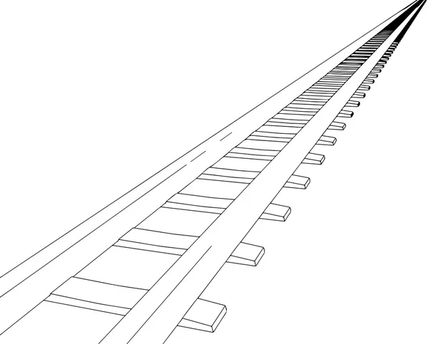 Železniční vektorové ilustrace. — Stockový vektor