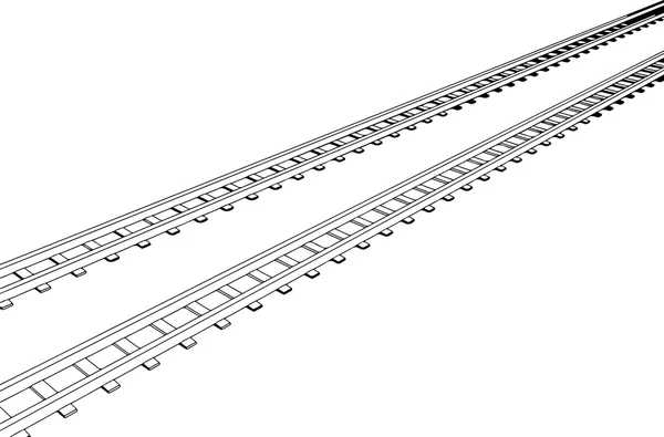 Ilustração do vector ferroviário . — Vetor de Stock