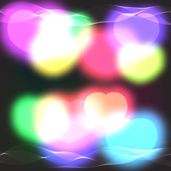 Coeurs doux brillants pour la Saint-Valentin — Image vectorielle
