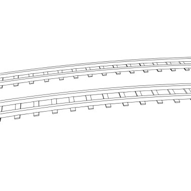Tren vektör çizim.