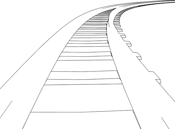 Railway vector illustration. — Stock Vector